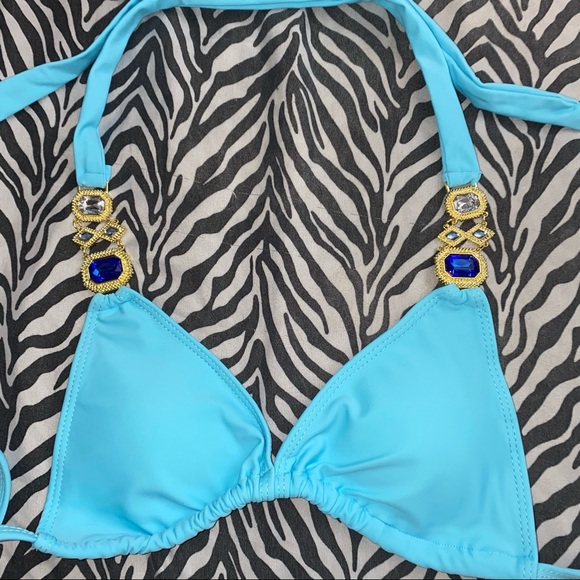 🖤halter bikini set with rhinestones - Picture 5 of 6